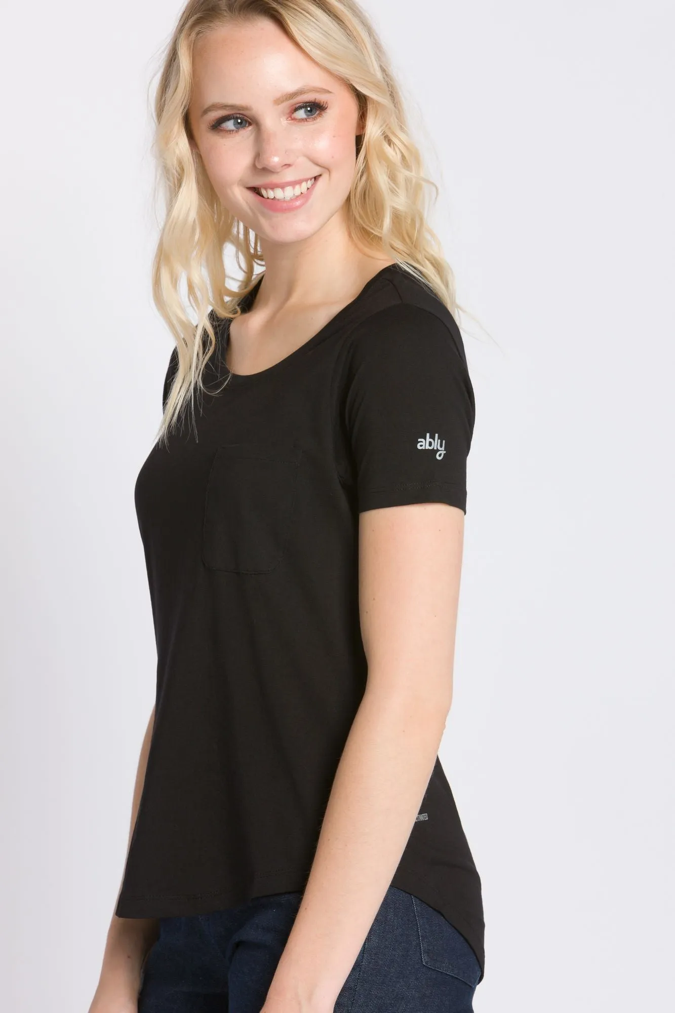 Polly | Women's Anti-Stain Dropped Neckline Tee