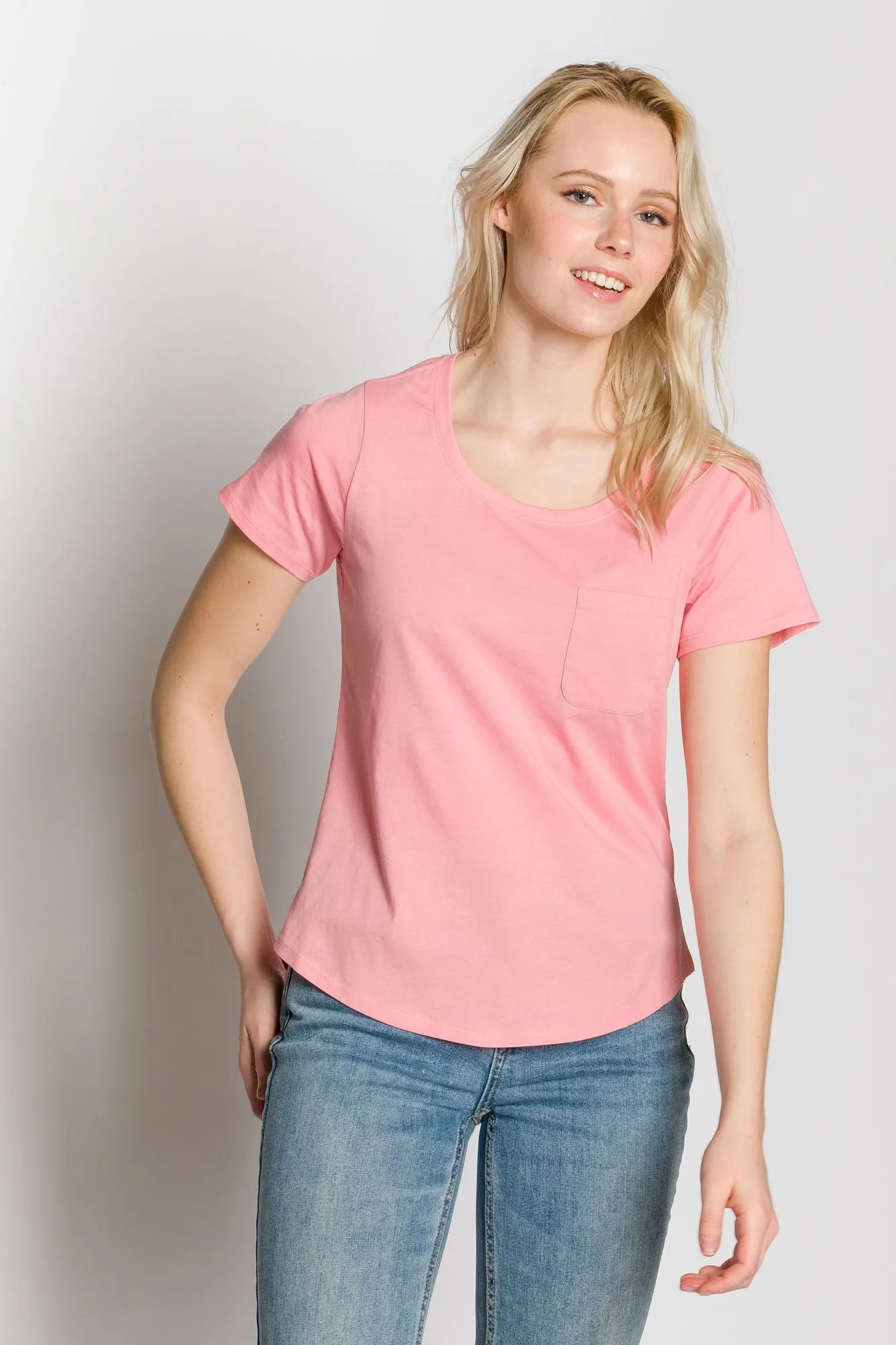 Polly | Women's Anti-Stain Dropped Neckline Tee