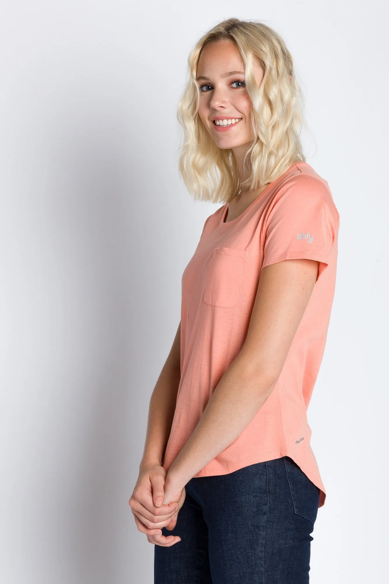 Polly | Women's Anti-Stain Dropped Neckline Tee