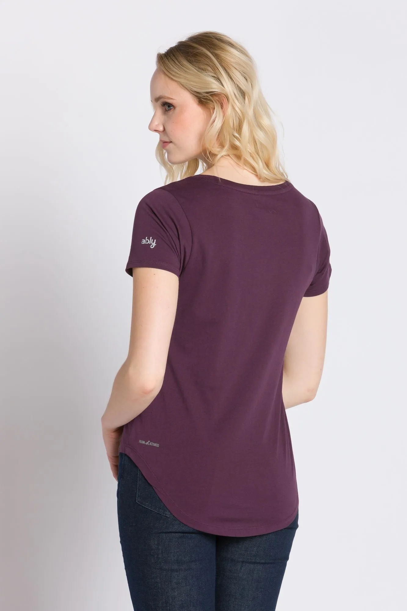 Polly | Women's Anti-Stain Dropped Neckline Tee