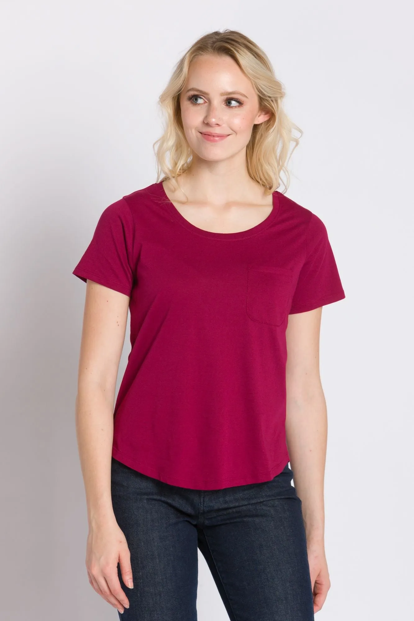 Polly | Women's Anti-Stain Dropped Neckline Tee