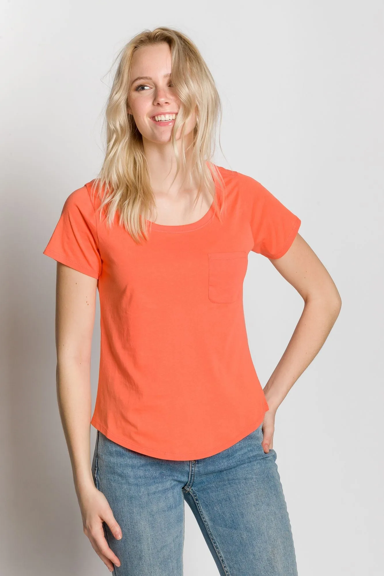 Polly | Women's Anti-Stain Dropped Neckline Tee