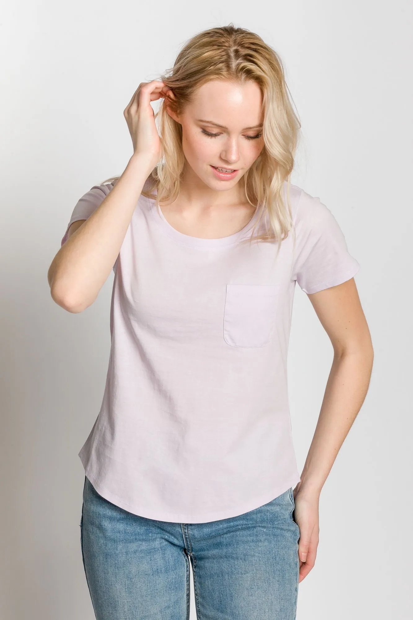 Polly | Women's Anti-Stain Dropped Neckline Tee