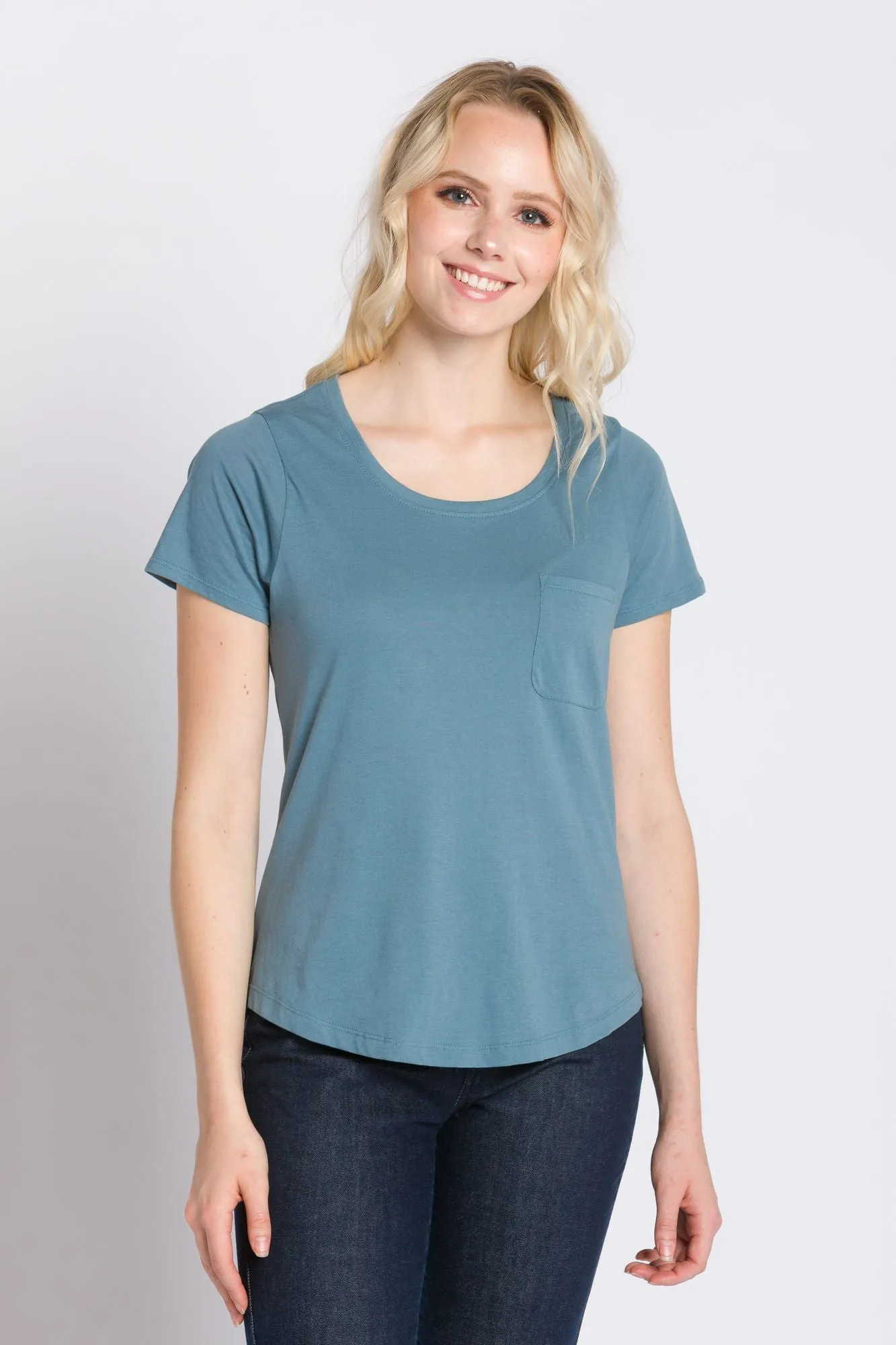 Polly | Women's Anti-Stain Dropped Neckline Tee