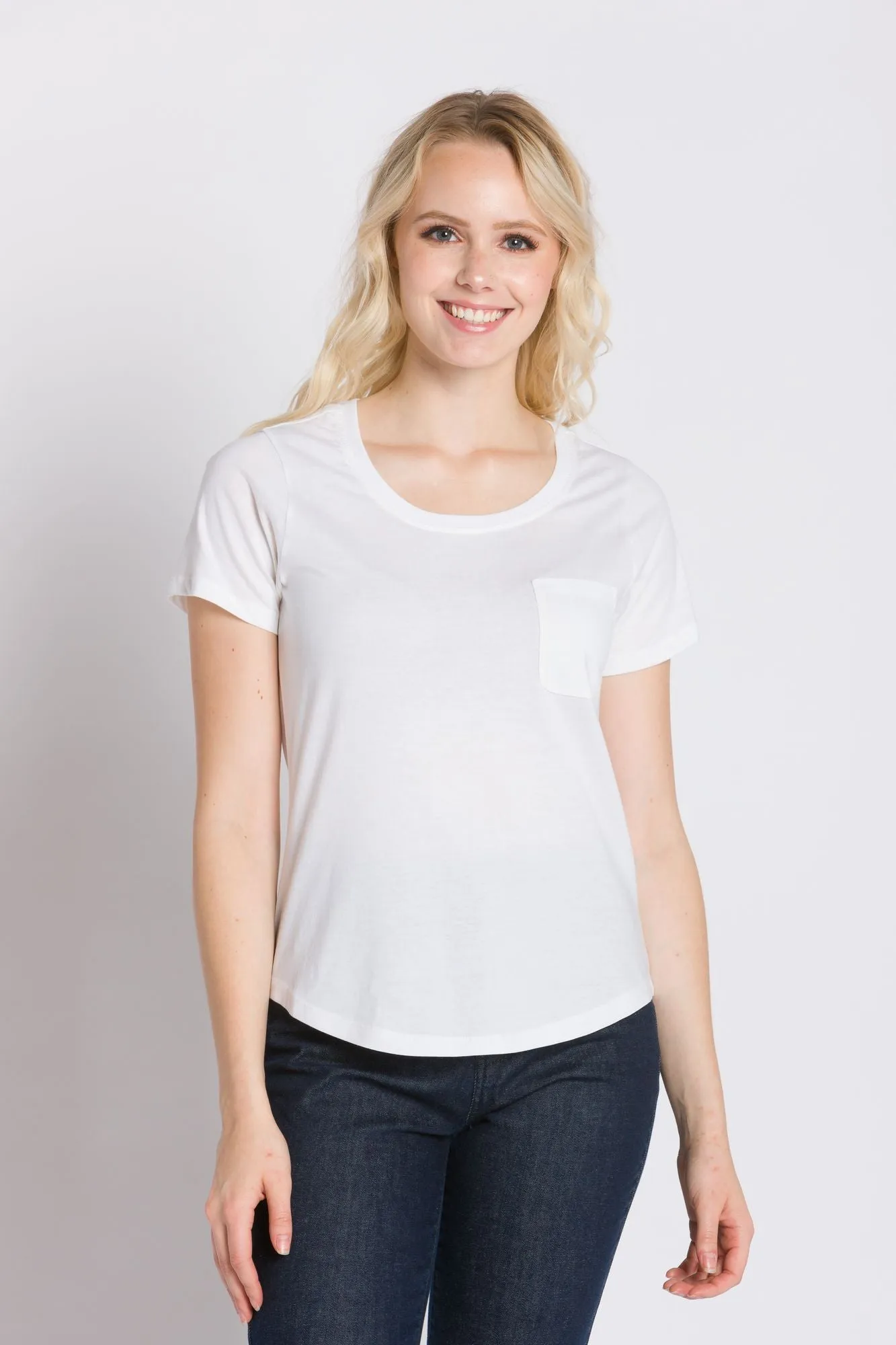 Polly | Women's Anti-Stain Dropped Neckline Tee