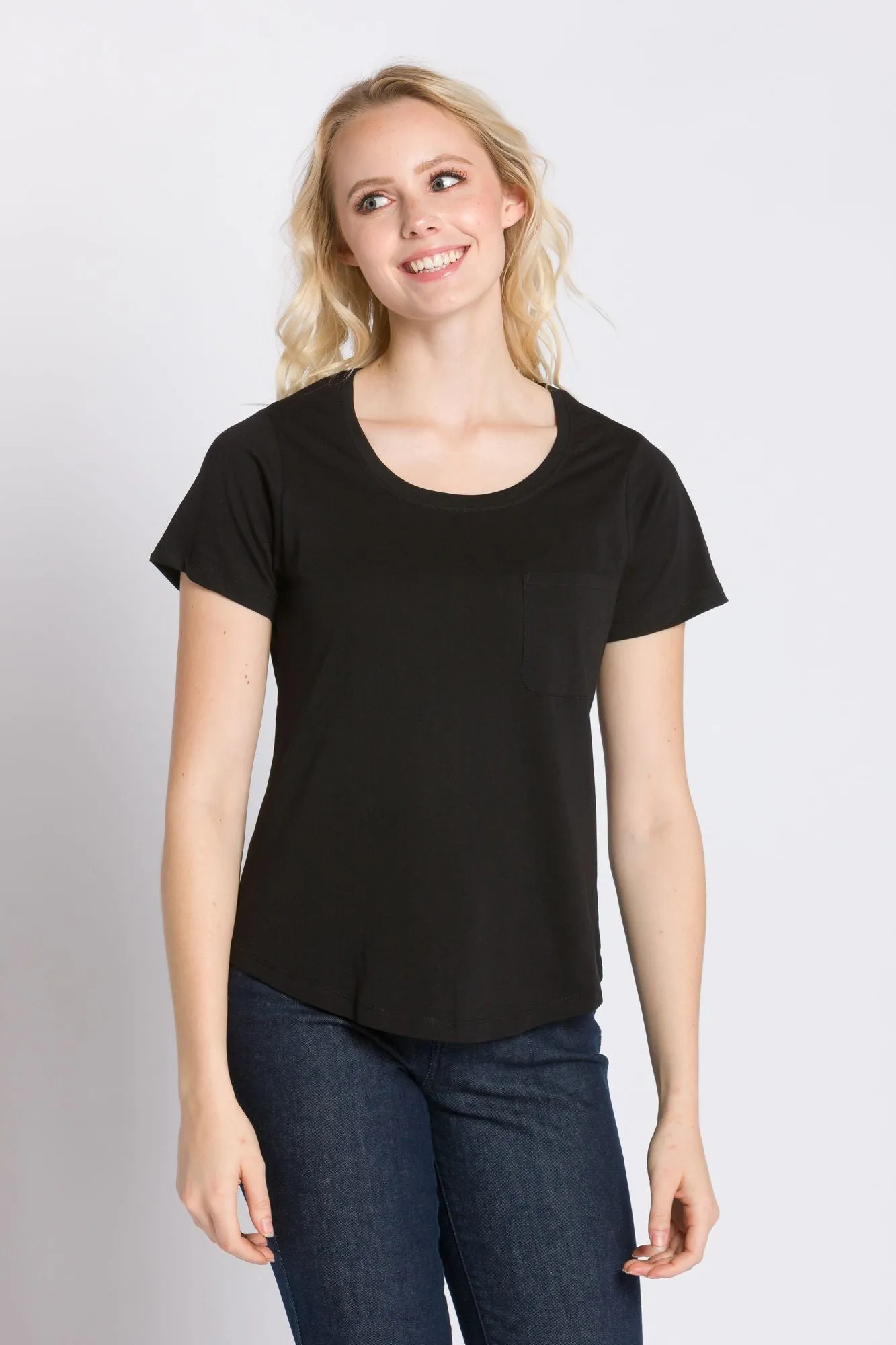 Polly | Women's Anti-Stain Dropped Neckline Tee