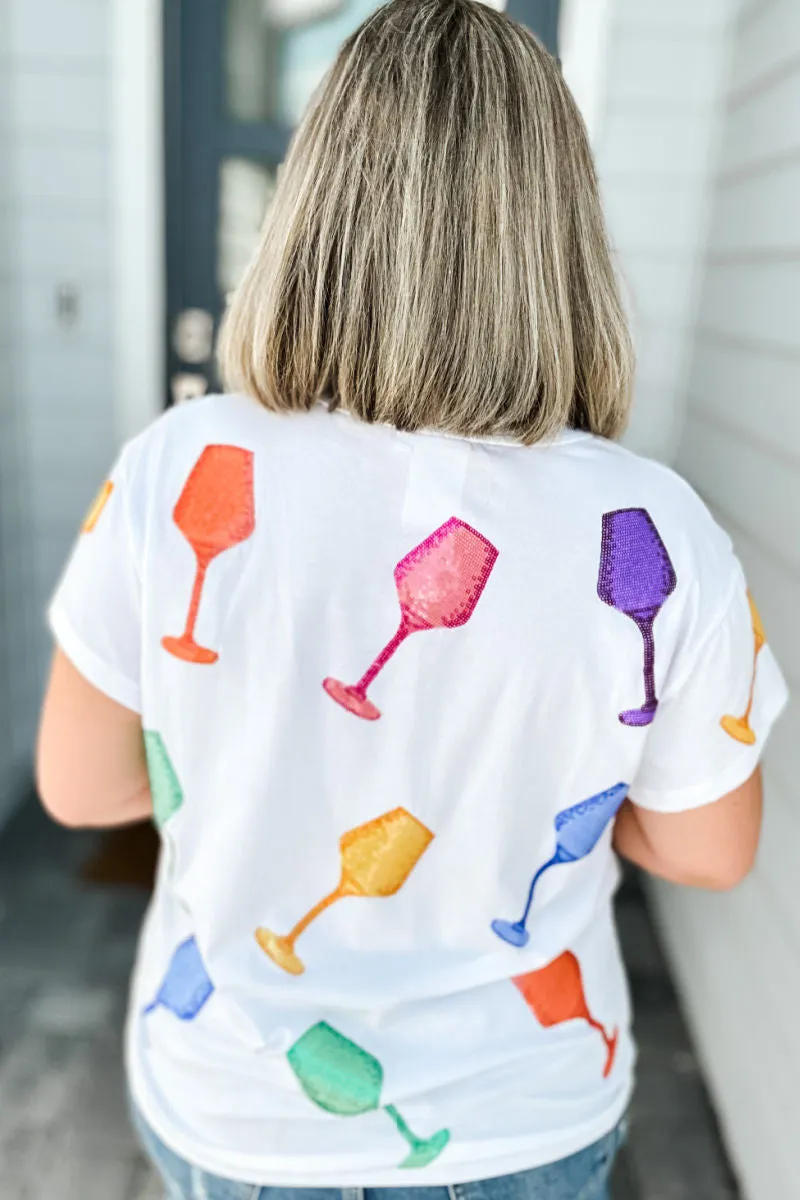 Queen Of Sparkles: Multi Wine Glass Tee