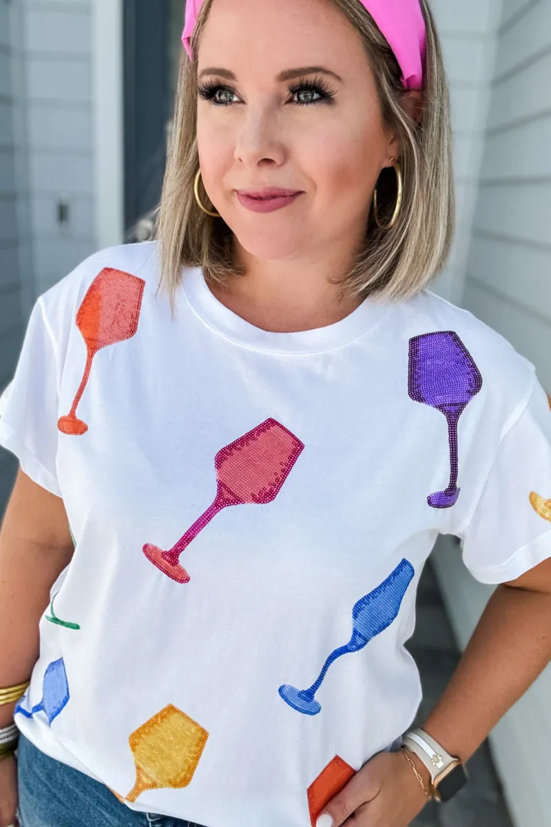 Queen Of Sparkles: Multi Wine Glass Tee