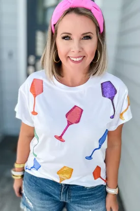 Queen Of Sparkles: Multi Wine Glass Tee