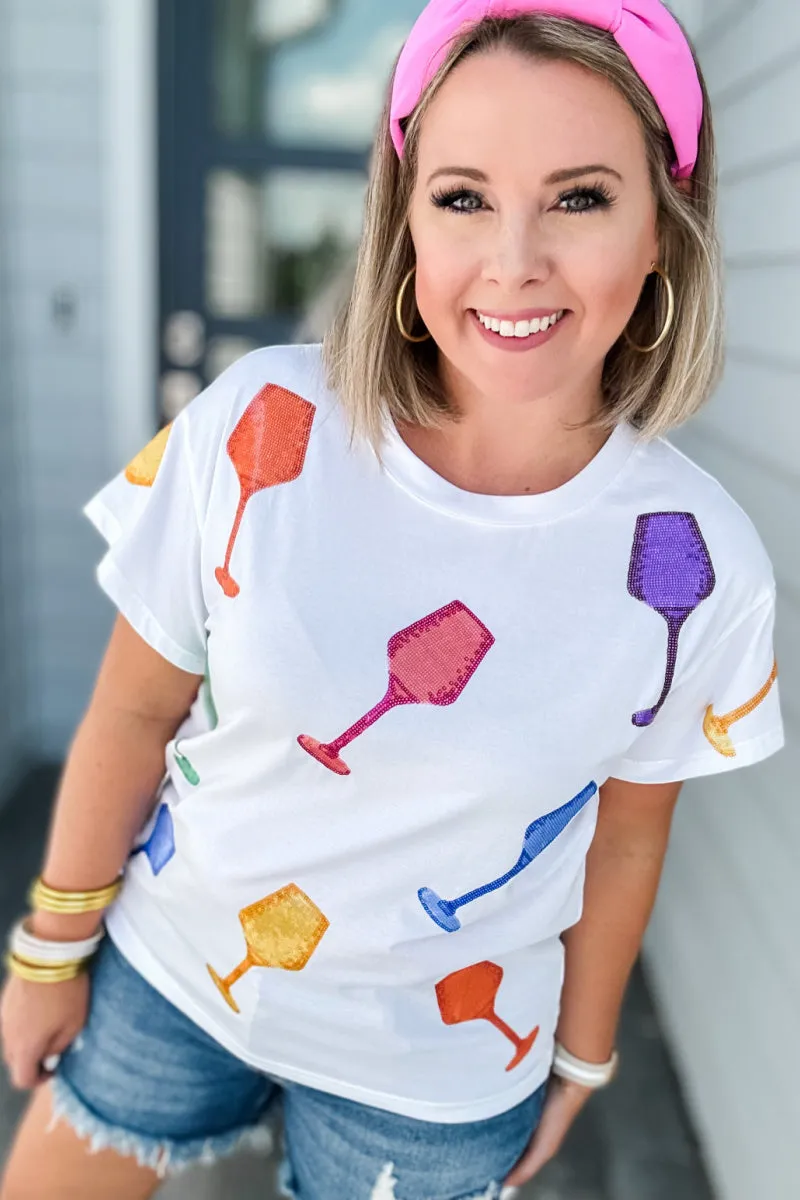 Queen Of Sparkles: Multi Wine Glass Tee