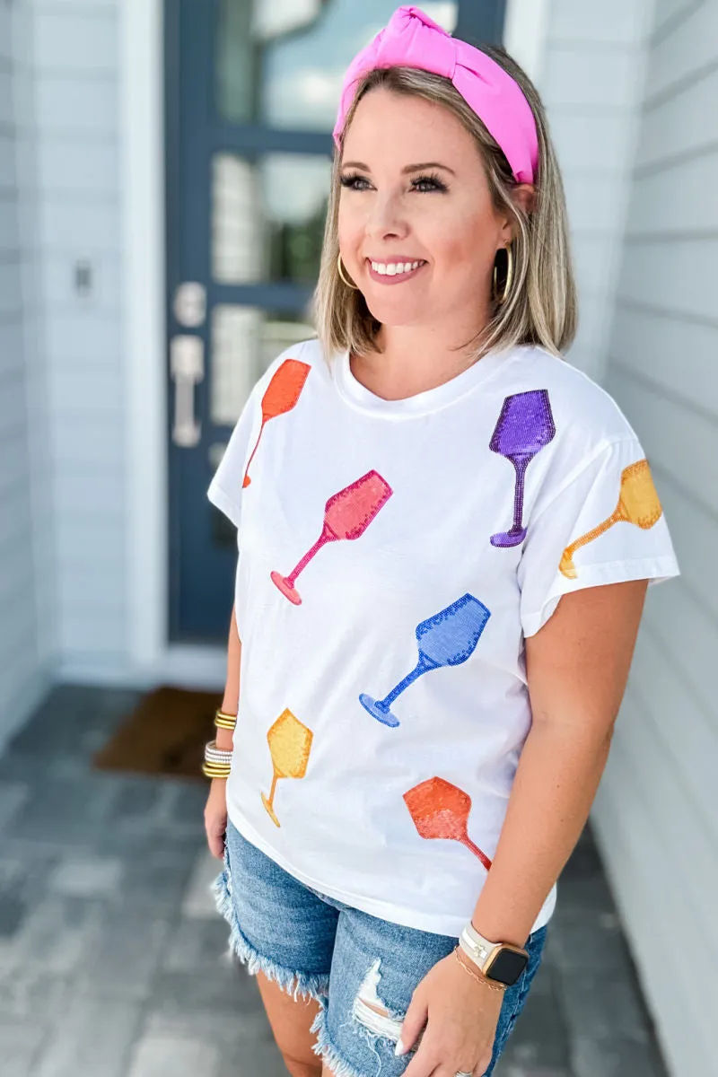 Queen Of Sparkles: Multi Wine Glass Tee