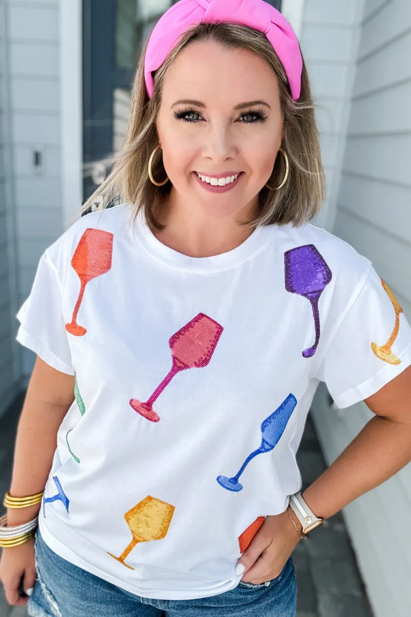 Queen Of Sparkles: Multi Wine Glass Tee