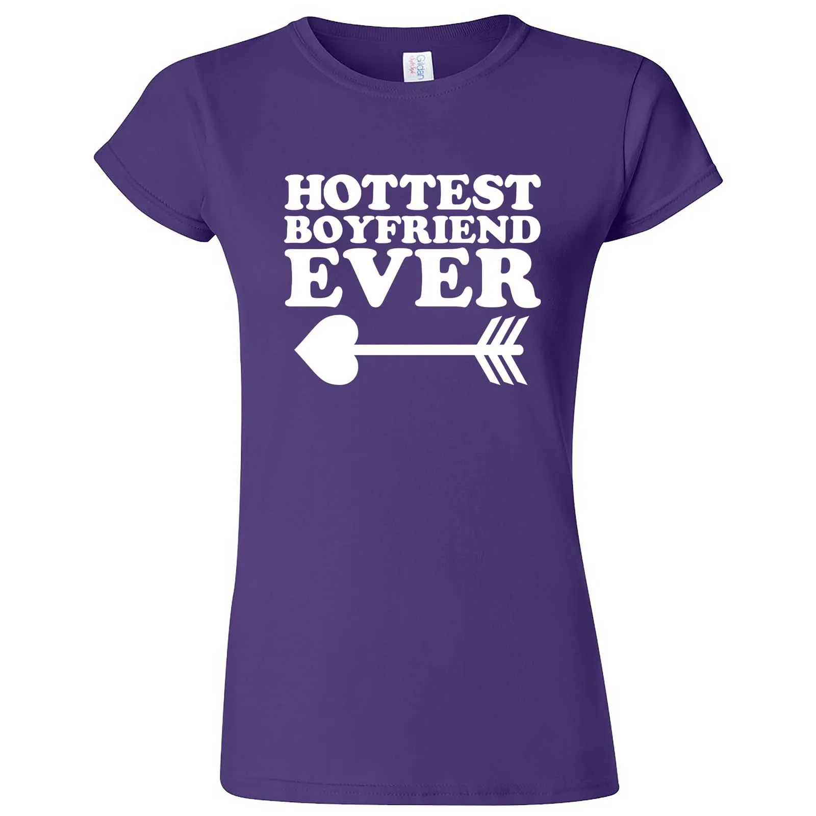 "Hottest Boyfriend Ever, White" women's t-shirt