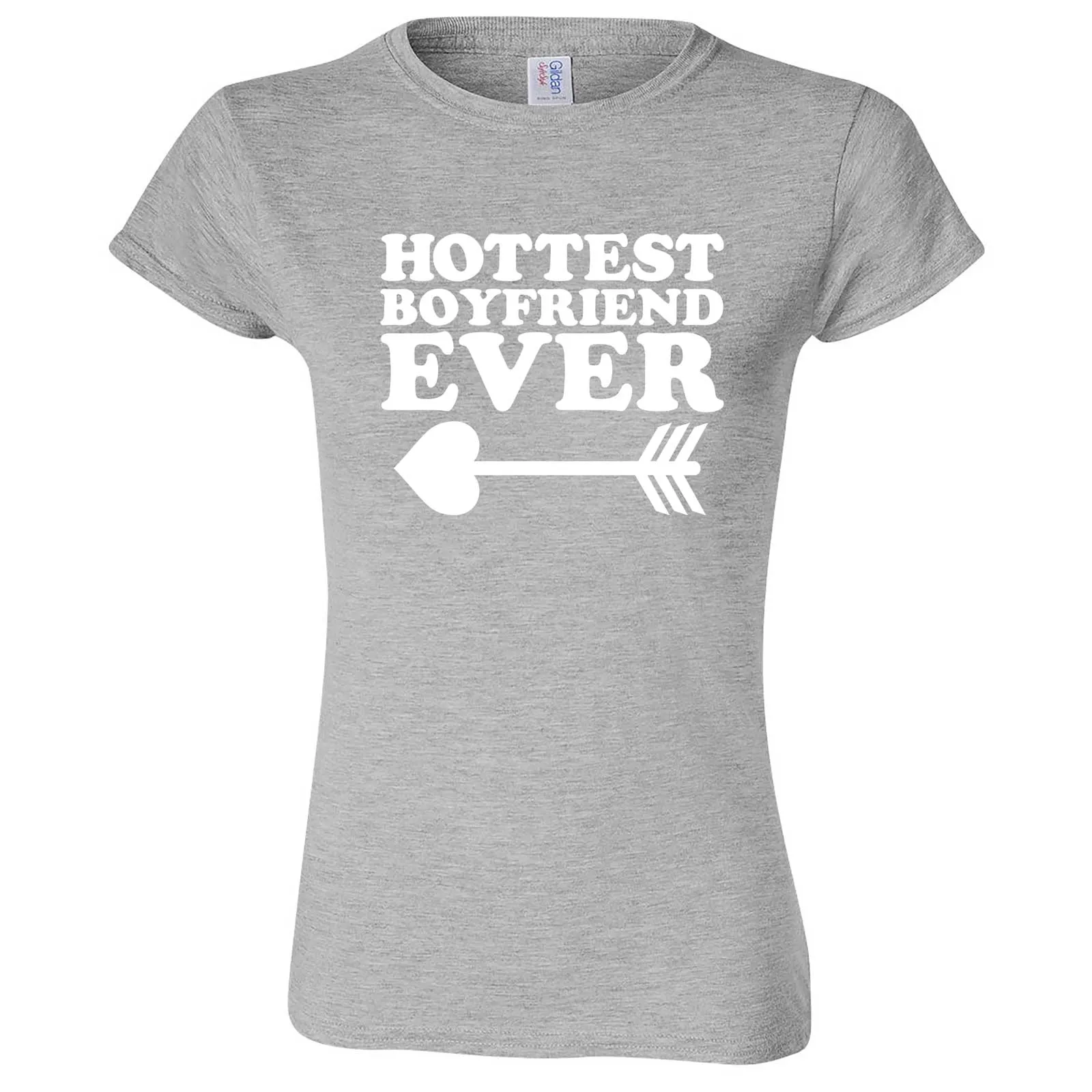 "Hottest Boyfriend Ever, White" women's t-shirt