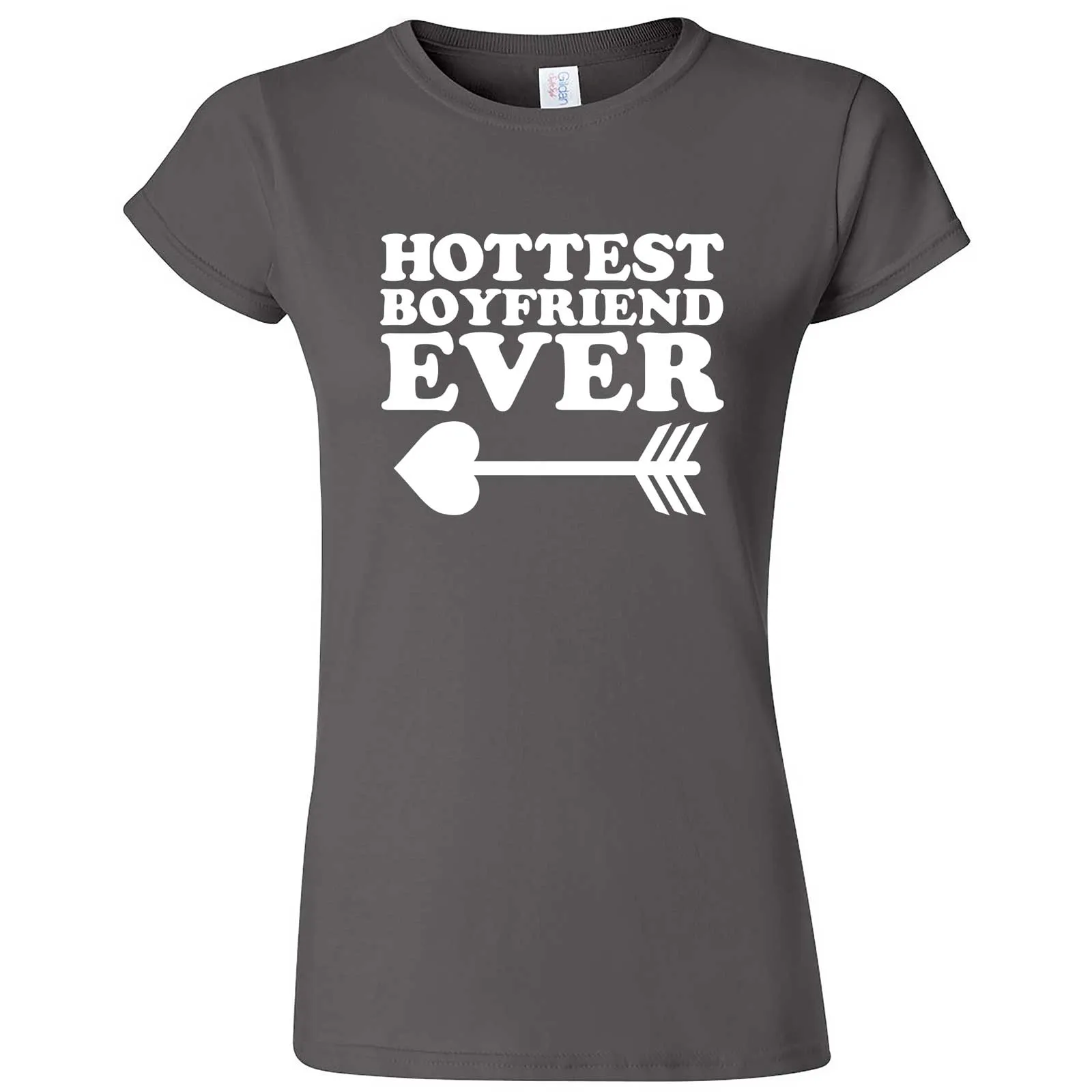 "Hottest Boyfriend Ever, White" women's t-shirt