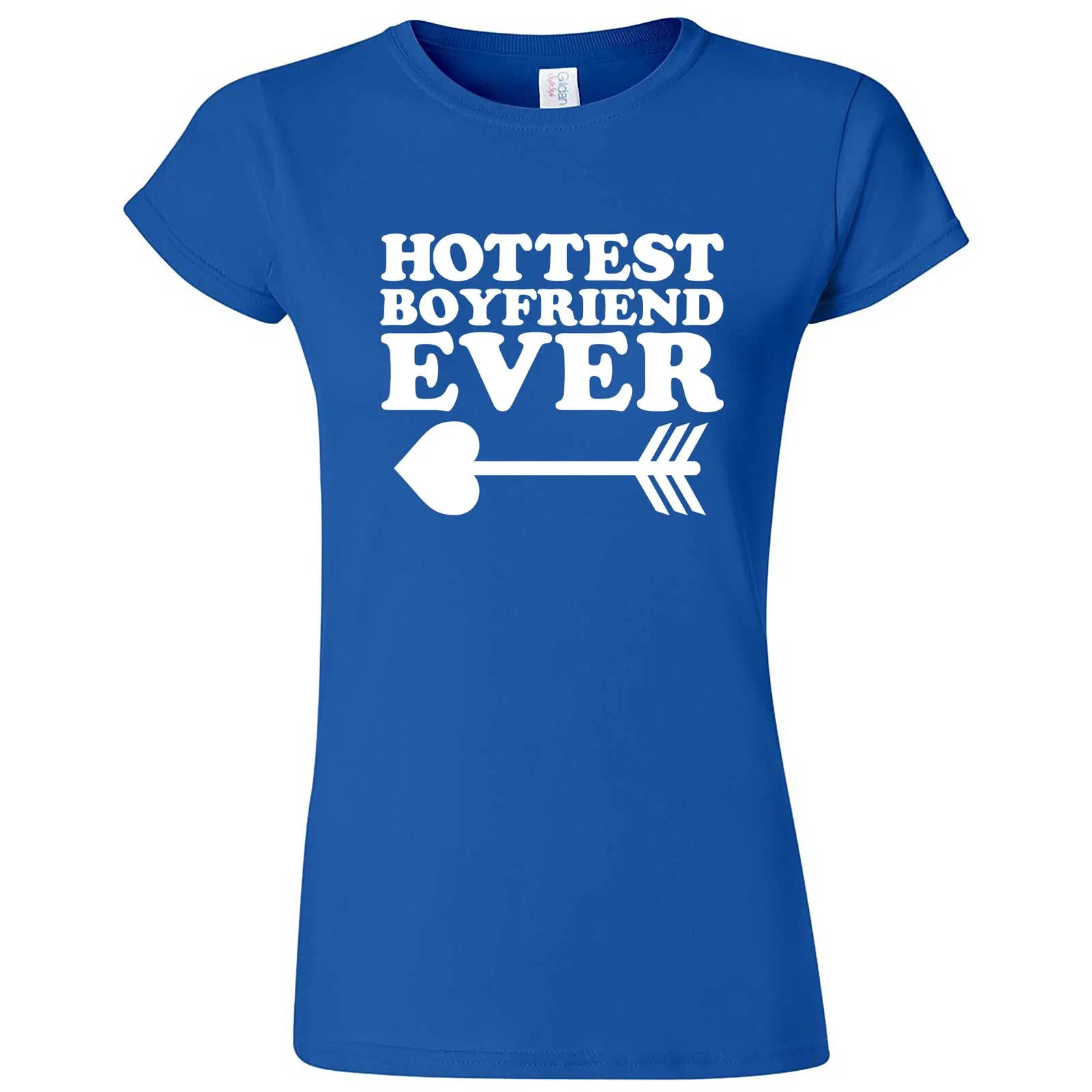 "Hottest Boyfriend Ever, White" women's t-shirt