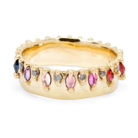 Rainbow Noelle Ring with Diamonds - Size 5 - 11659