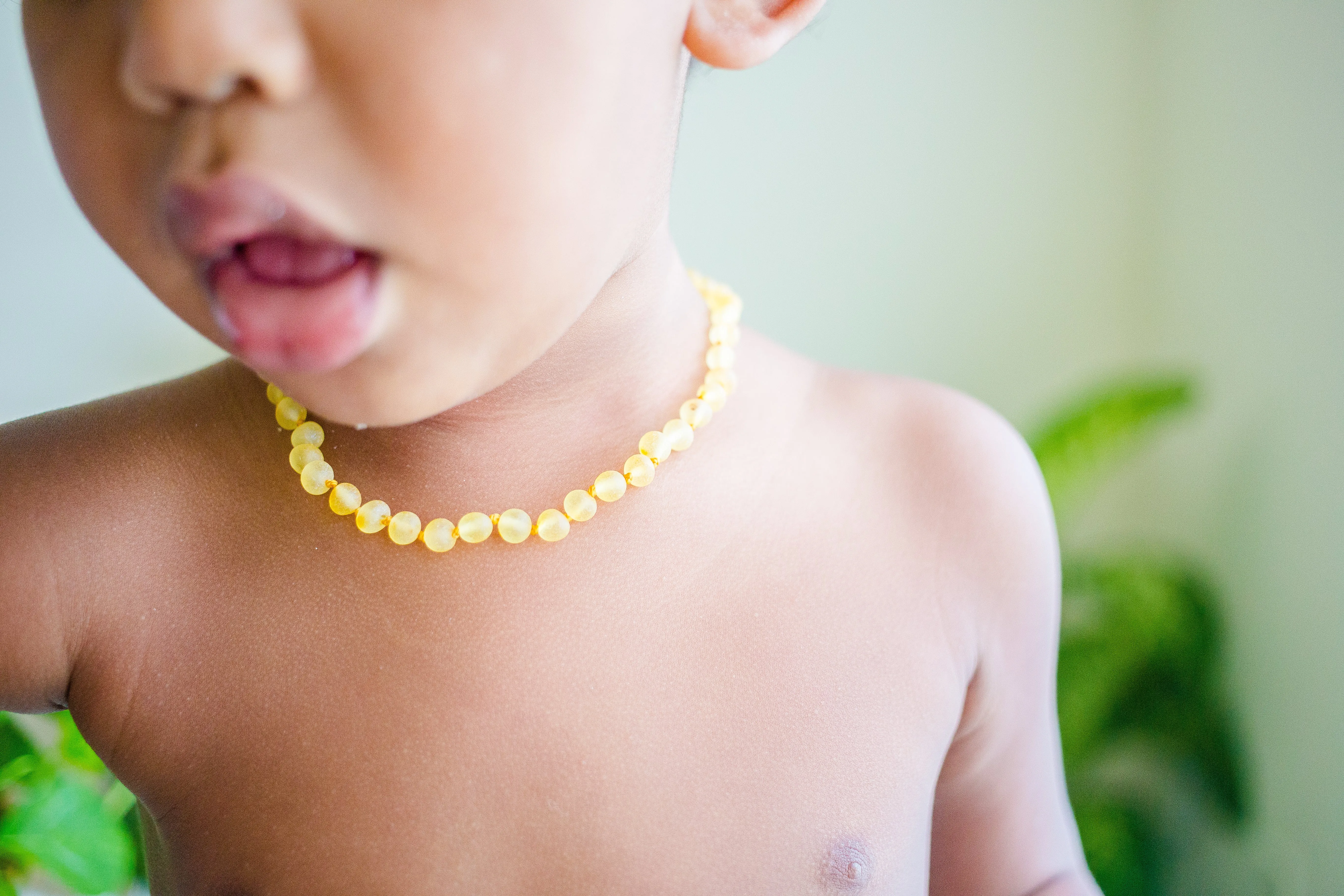 Raw Lemon Baltic Amber Necklace ll Calming ll Pain