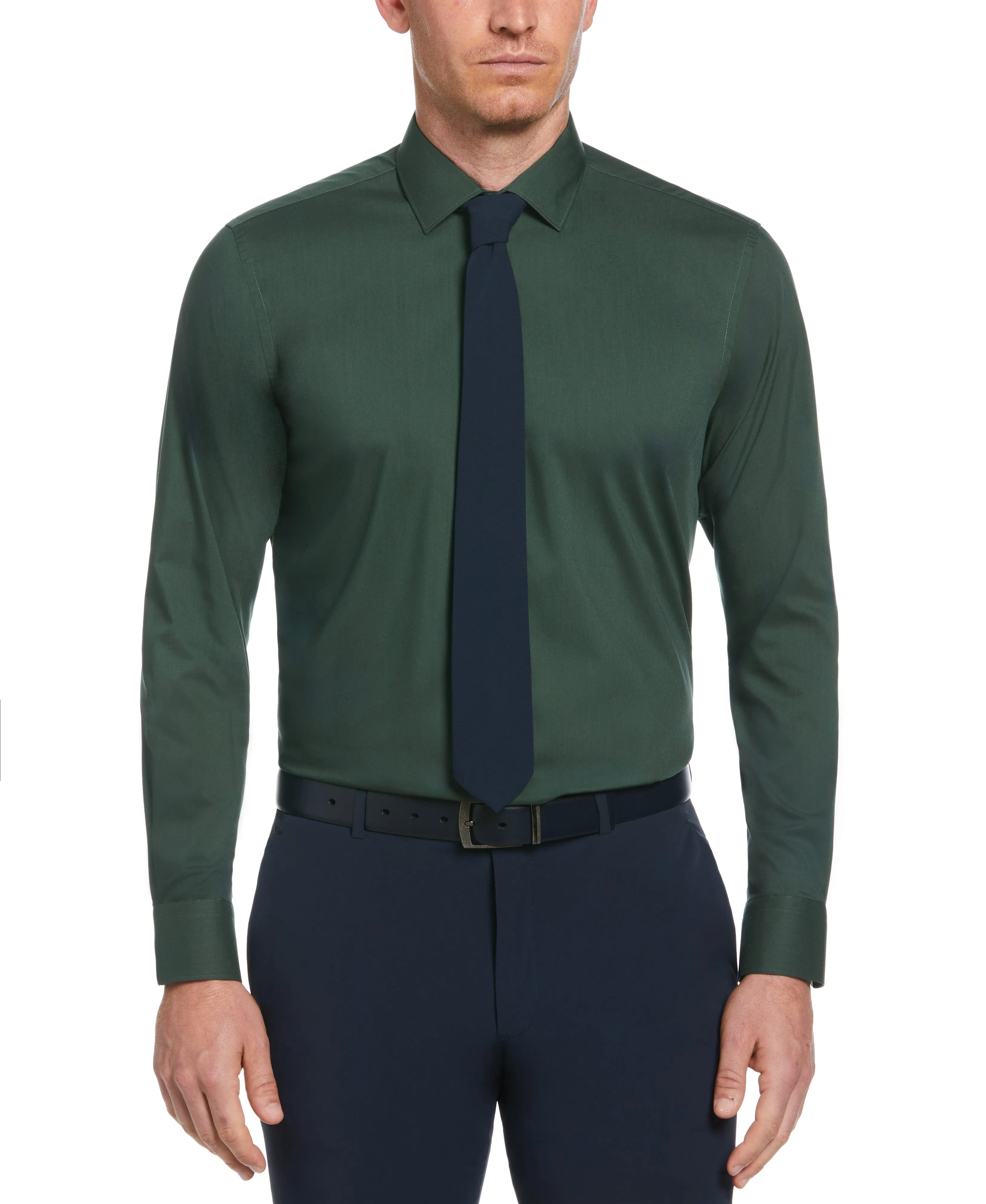 Slim Fit Solid Dress Shirt