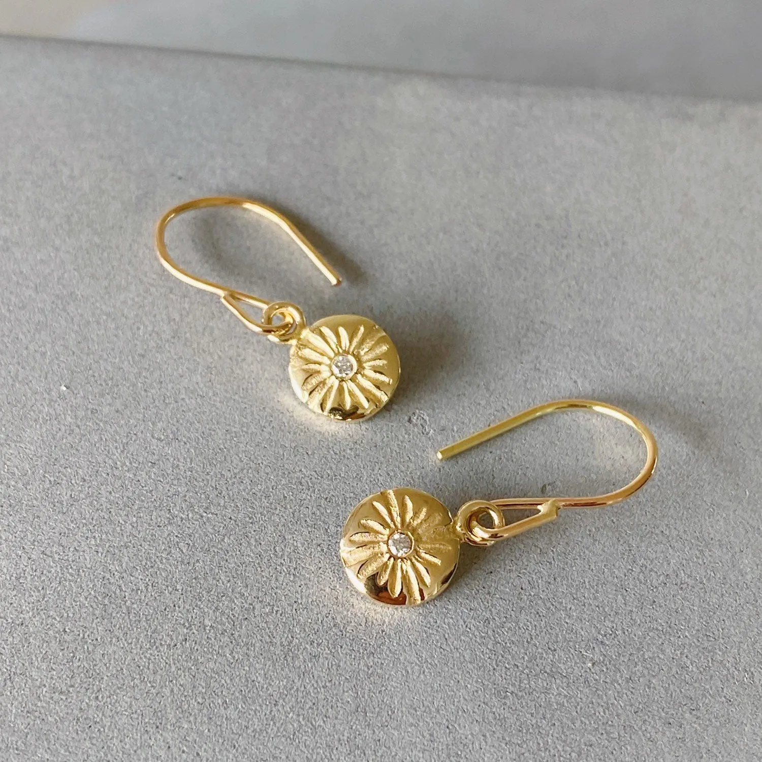 Small Lucia Gold Dangle Earrings