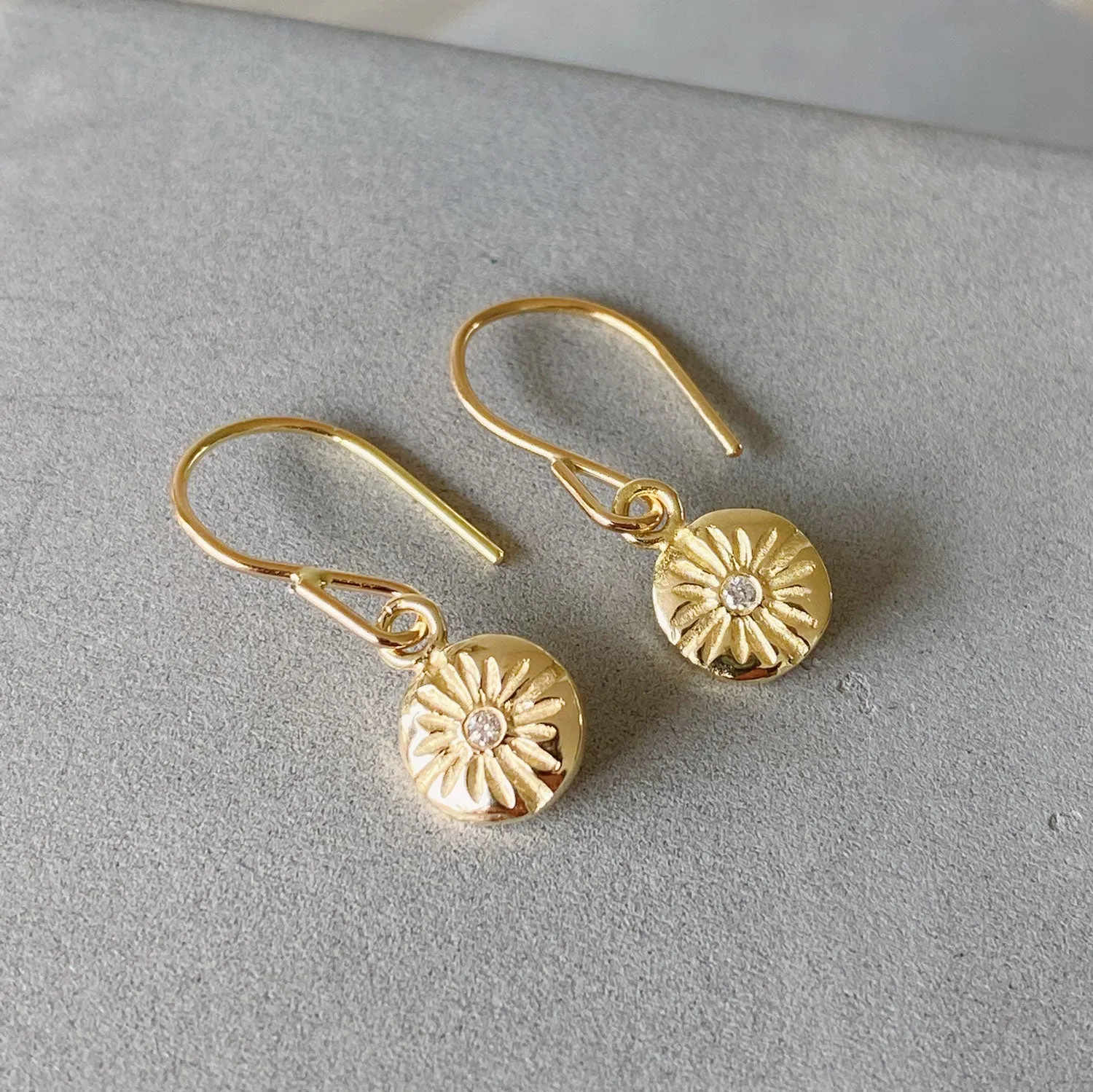 Small Lucia Gold Dangle Earrings