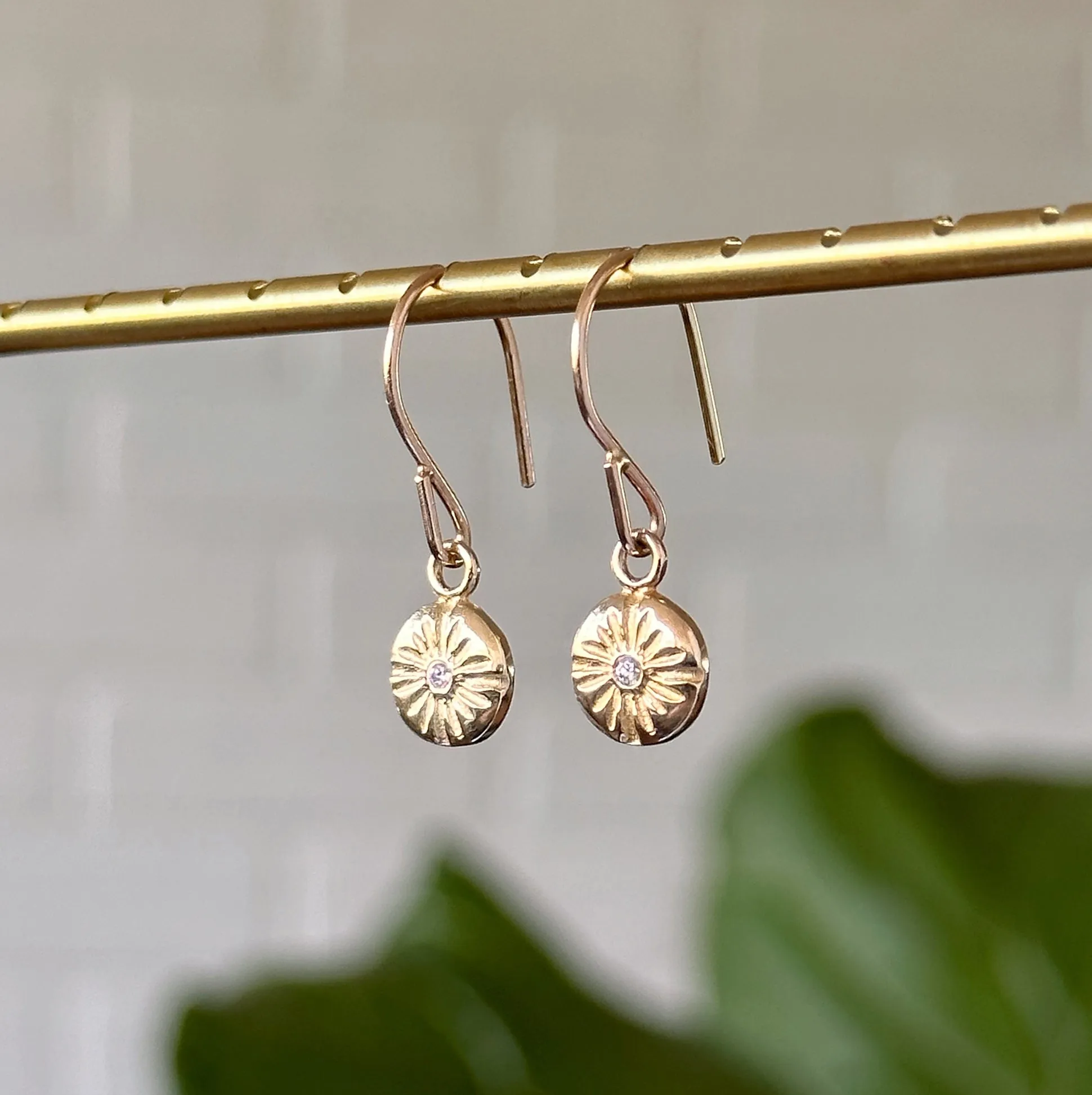 Small Lucia Gold Dangle Earrings