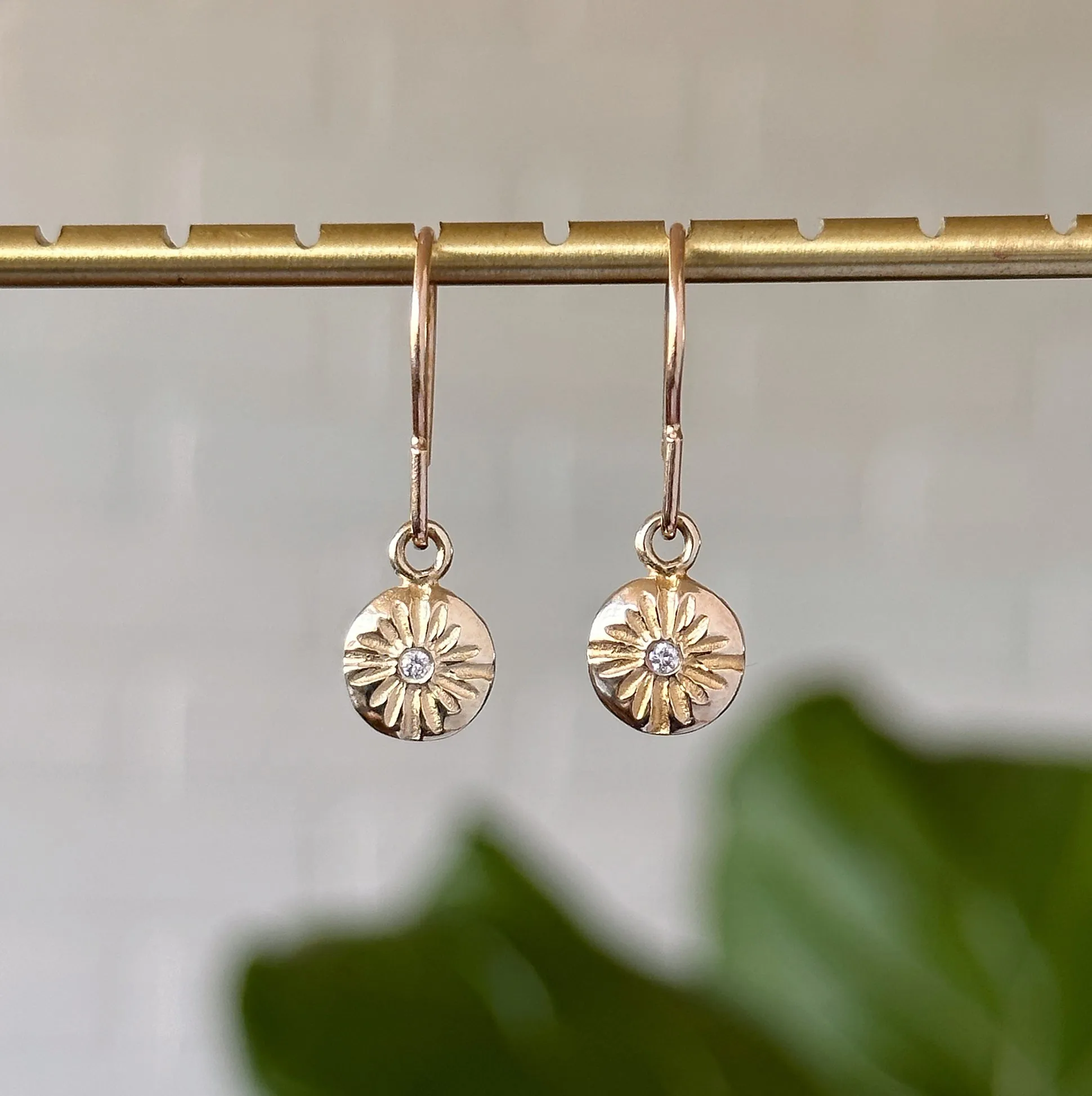 Small Lucia Gold Dangle Earrings