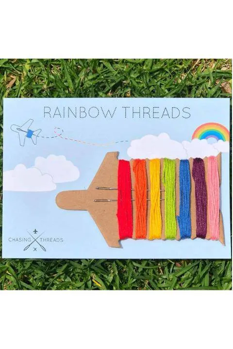 Stitch Map Rainbow Threads