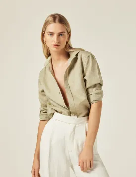 The Boyfriend: Linen, Sage Green