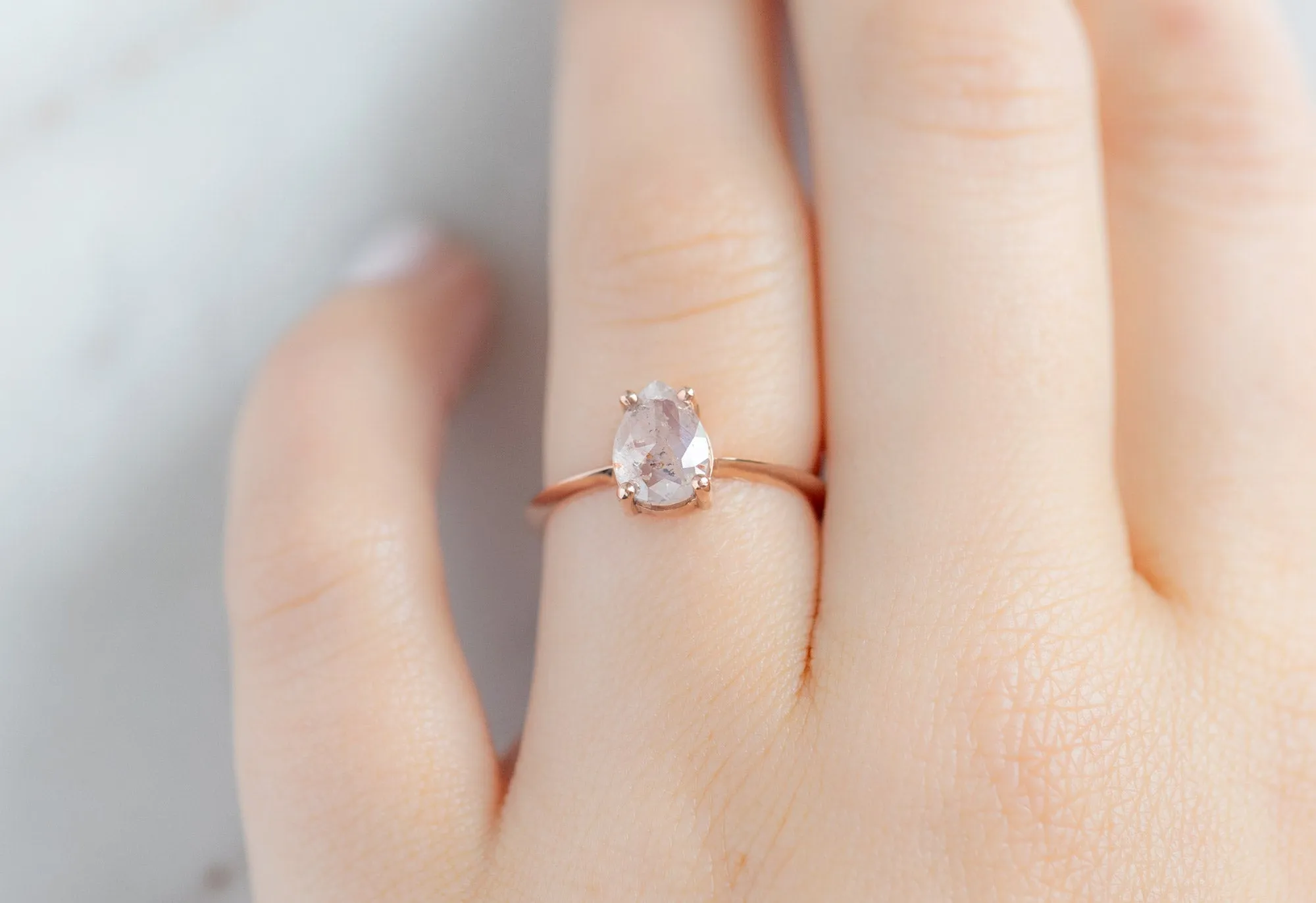 The Bryn Ring with a 1.47ct Rose-Cut Pink Diamond