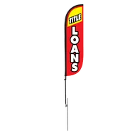 Title Loans Feather Flag