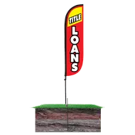 Title Loans Feather Flag