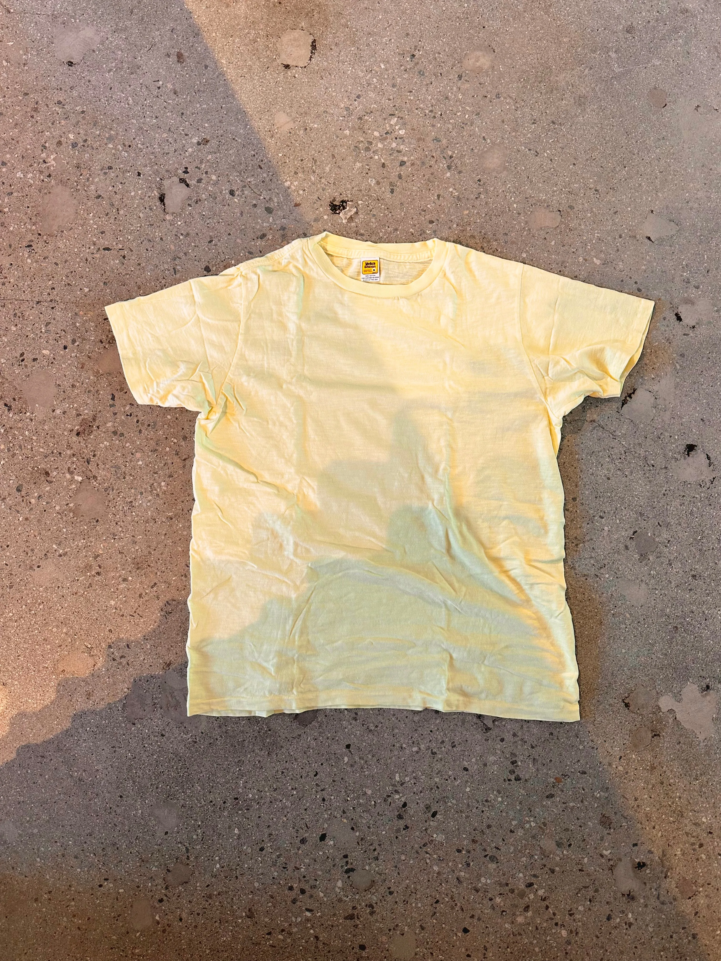 Velva Sheen Light Yellow Rolled T Shirt