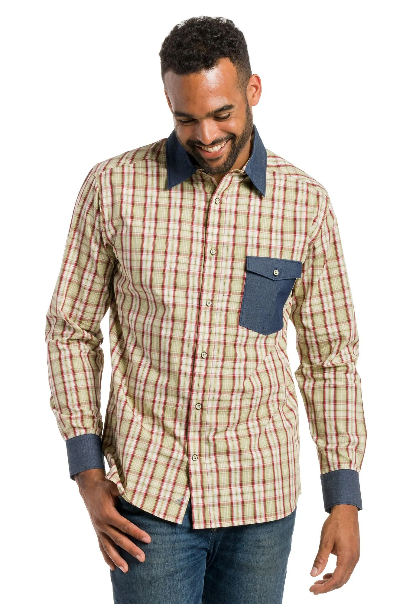 York | Men's Long Sleeve Shirt With Trim