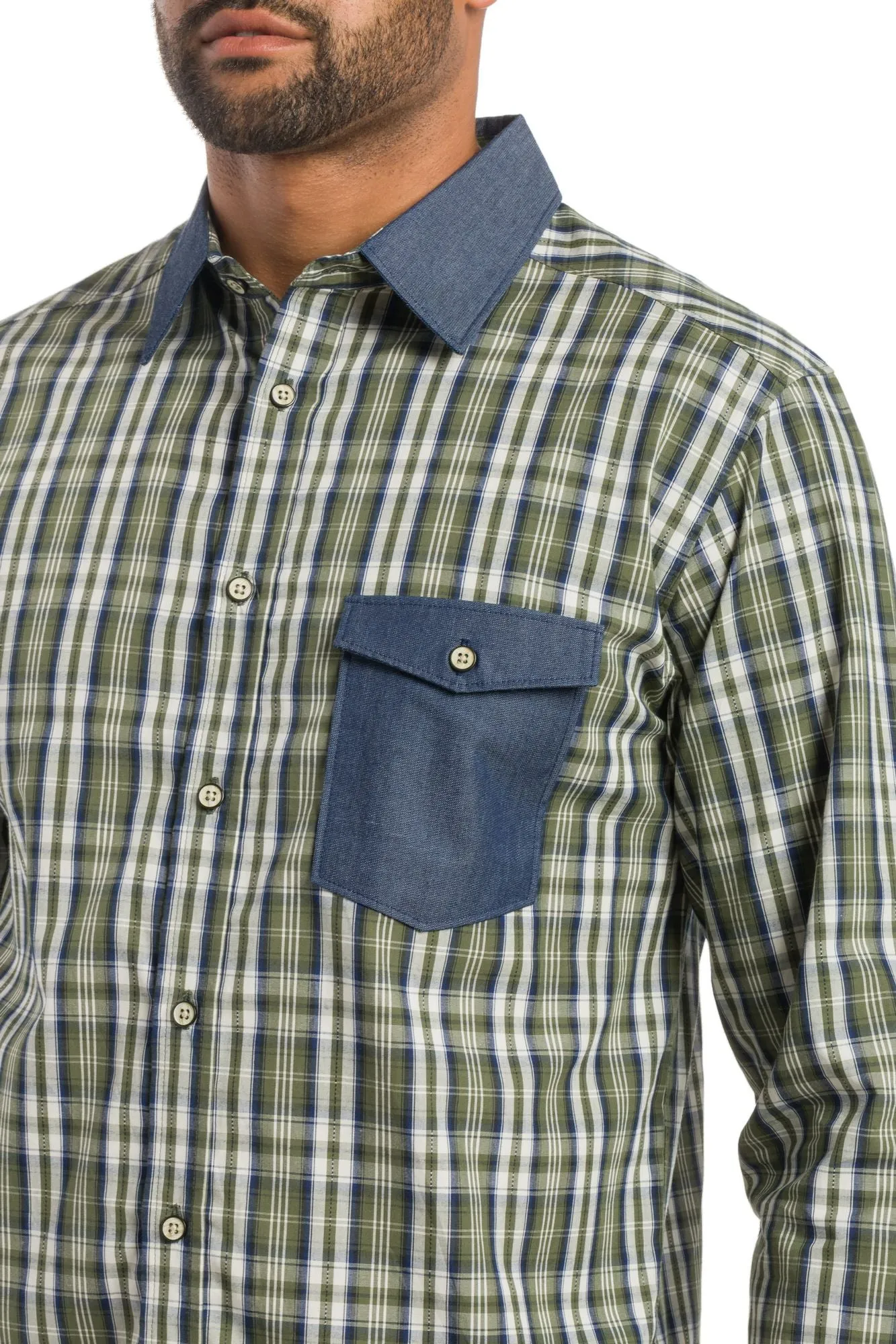 York | Men's Long Sleeve Shirt With Trim